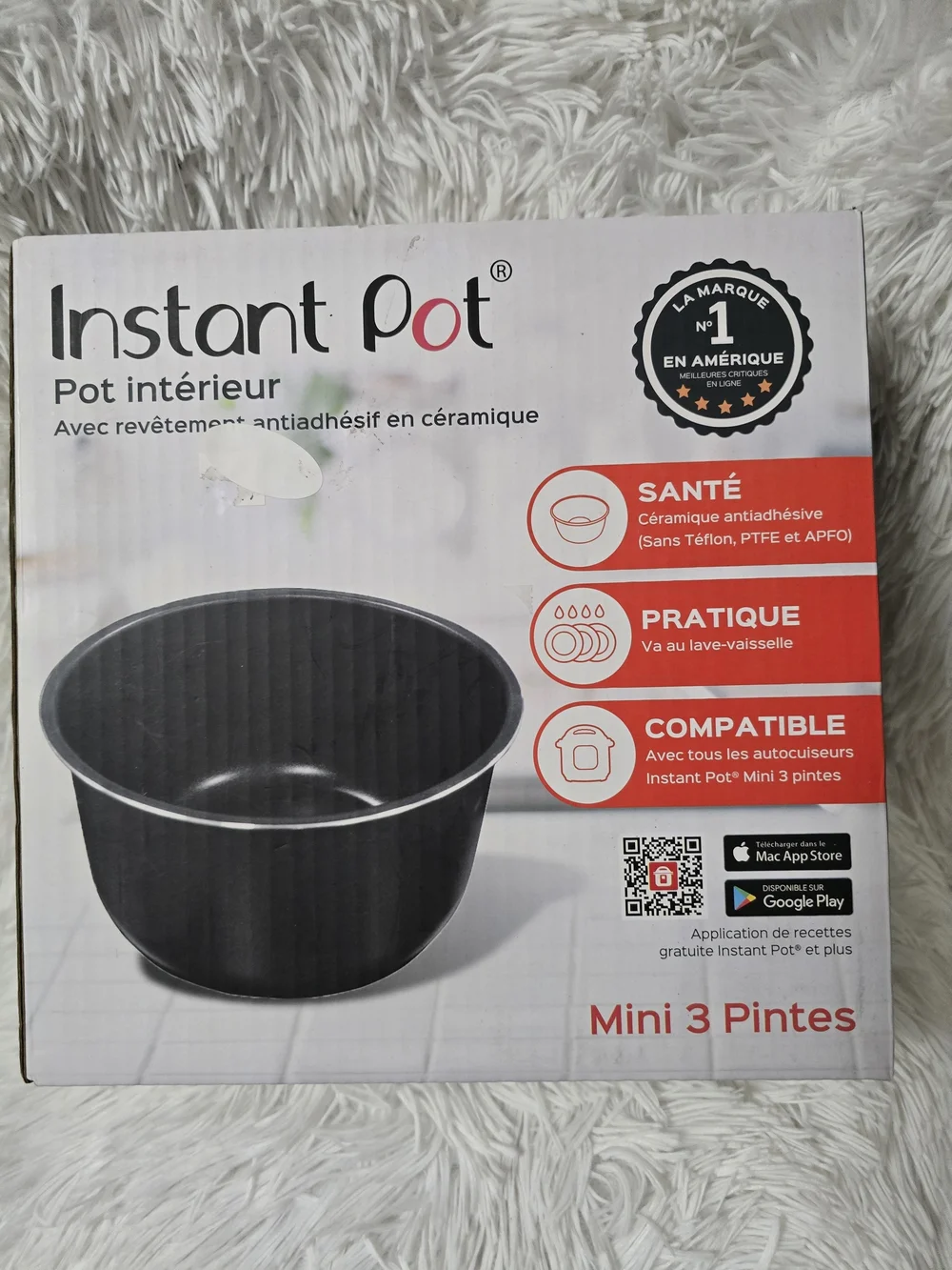 Instant Pot Mini 3-Quart Replacement Inner Pot - Black